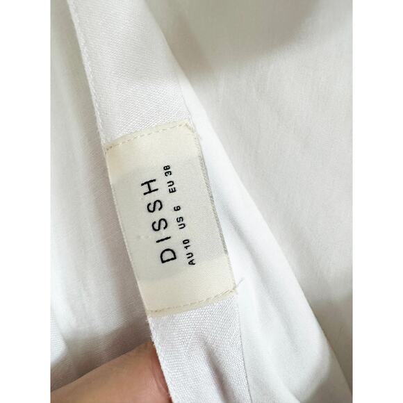 DISSH Alessi white linen midi dress 6 - Picture 7 of 7
